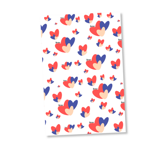 Carte CONFETTIS COEURS AMOUR