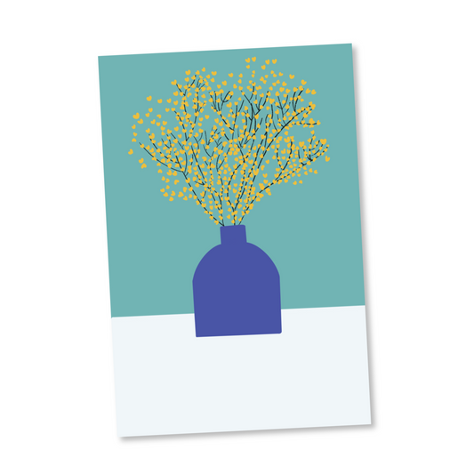 Carte déco VASE "gypsophile"