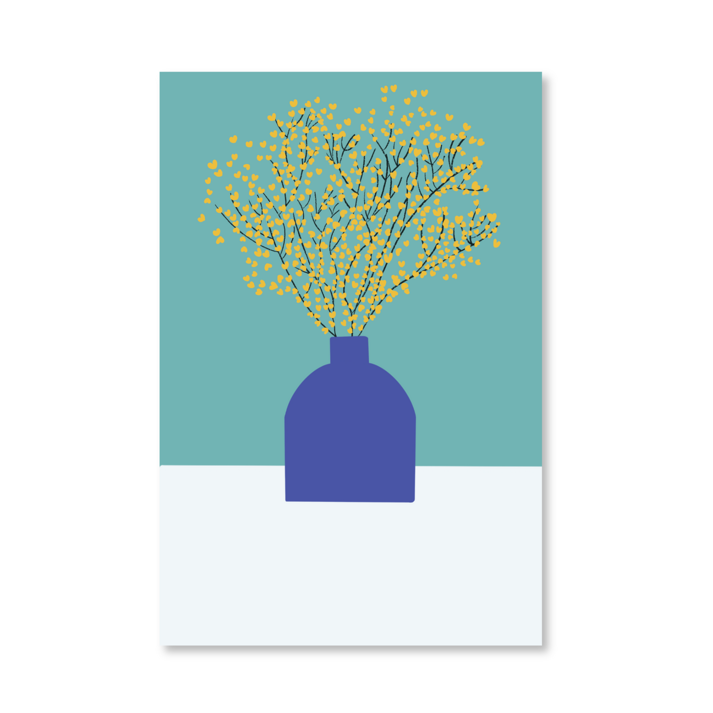 Carte déco VASE "gypsophile"