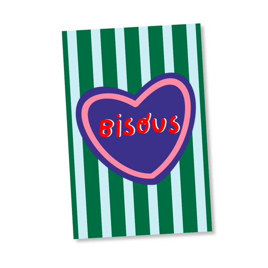 Carte Bisous & Rayures