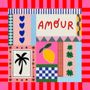 Sticker carré "AMOUR"