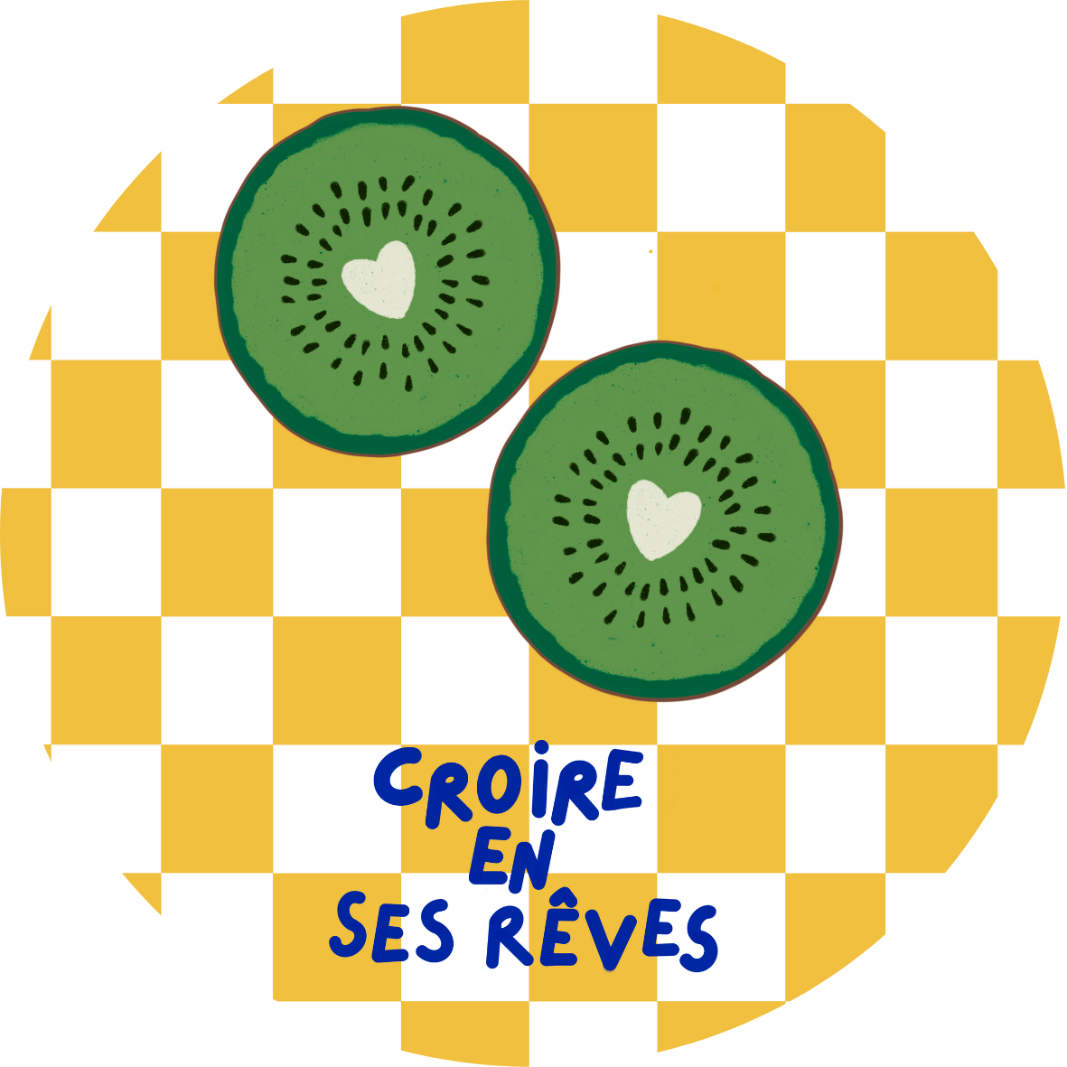 Sticker rond "Croire en ses rêves"