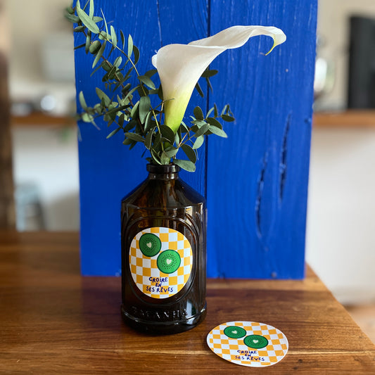 Sticker rond "Croire en ses rêves"