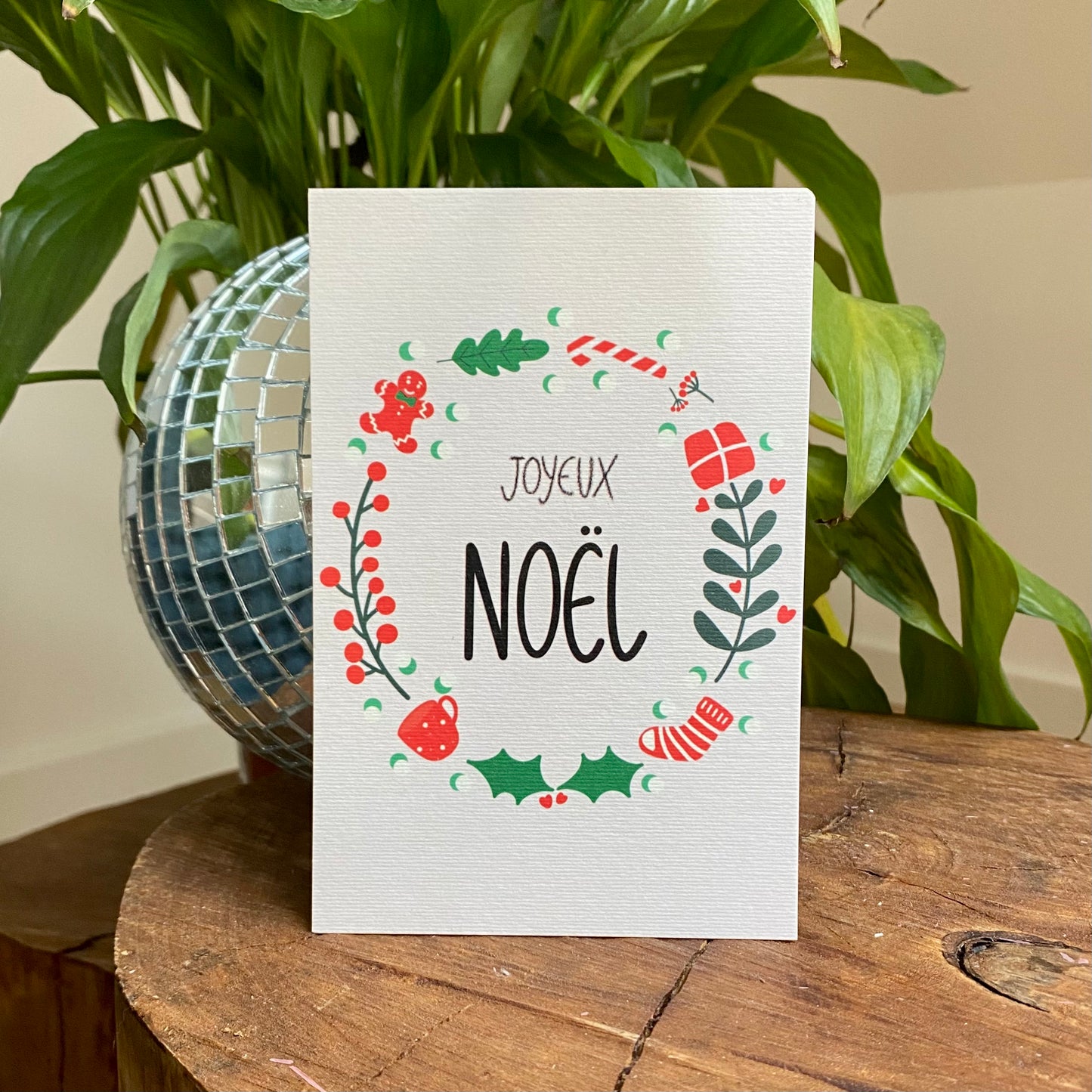 Carte JOYEUX NOËL "couronne"