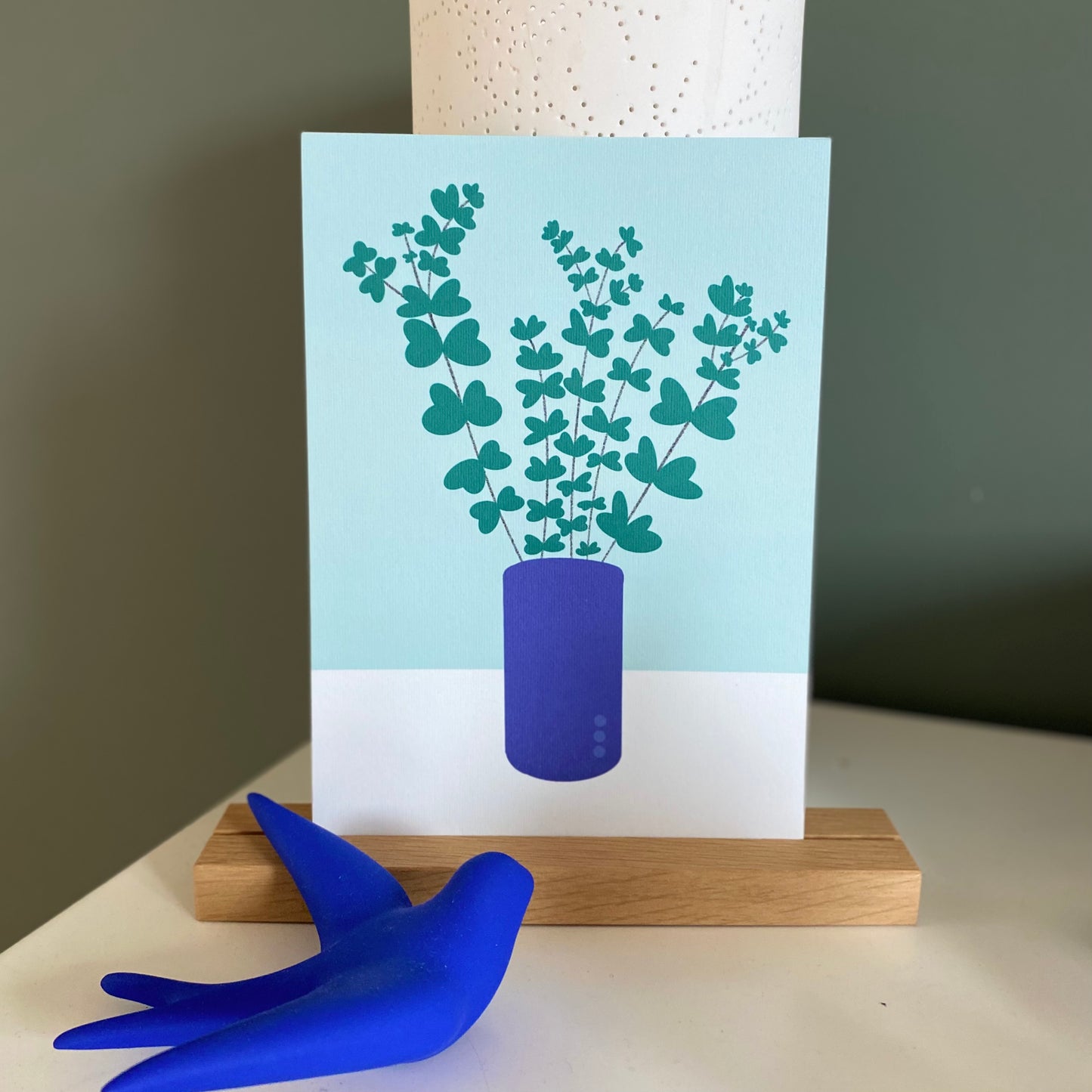 Carte déco VASE "eucalyptus"