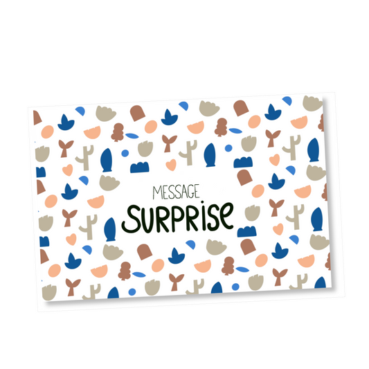 Carte MESSAGE SURPRISE BLEU