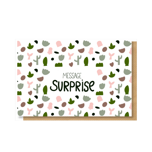 Carte MESSAGE SURPRISE ROSE