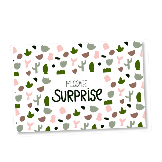 Carte MESSAGE SURPRISE ROSE