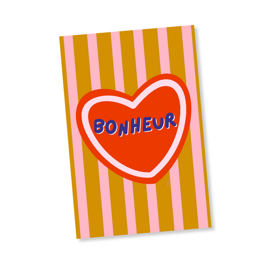 Carte Bonheur & Rayures