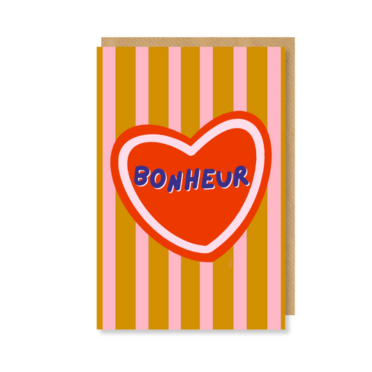 Carte Bonheur & Rayures