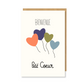 Carte BIENVENUE Petit coeur Ballons