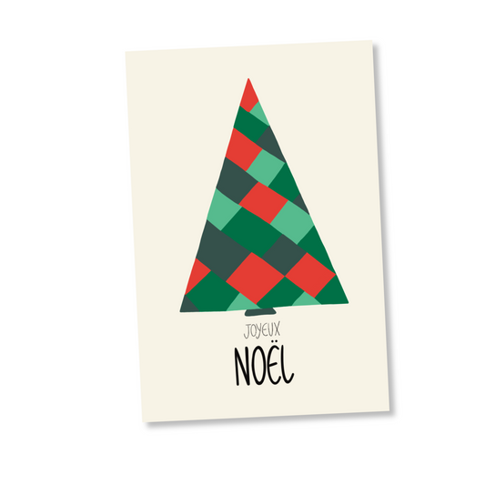 Carte JOYEUX NOËL "sapin"