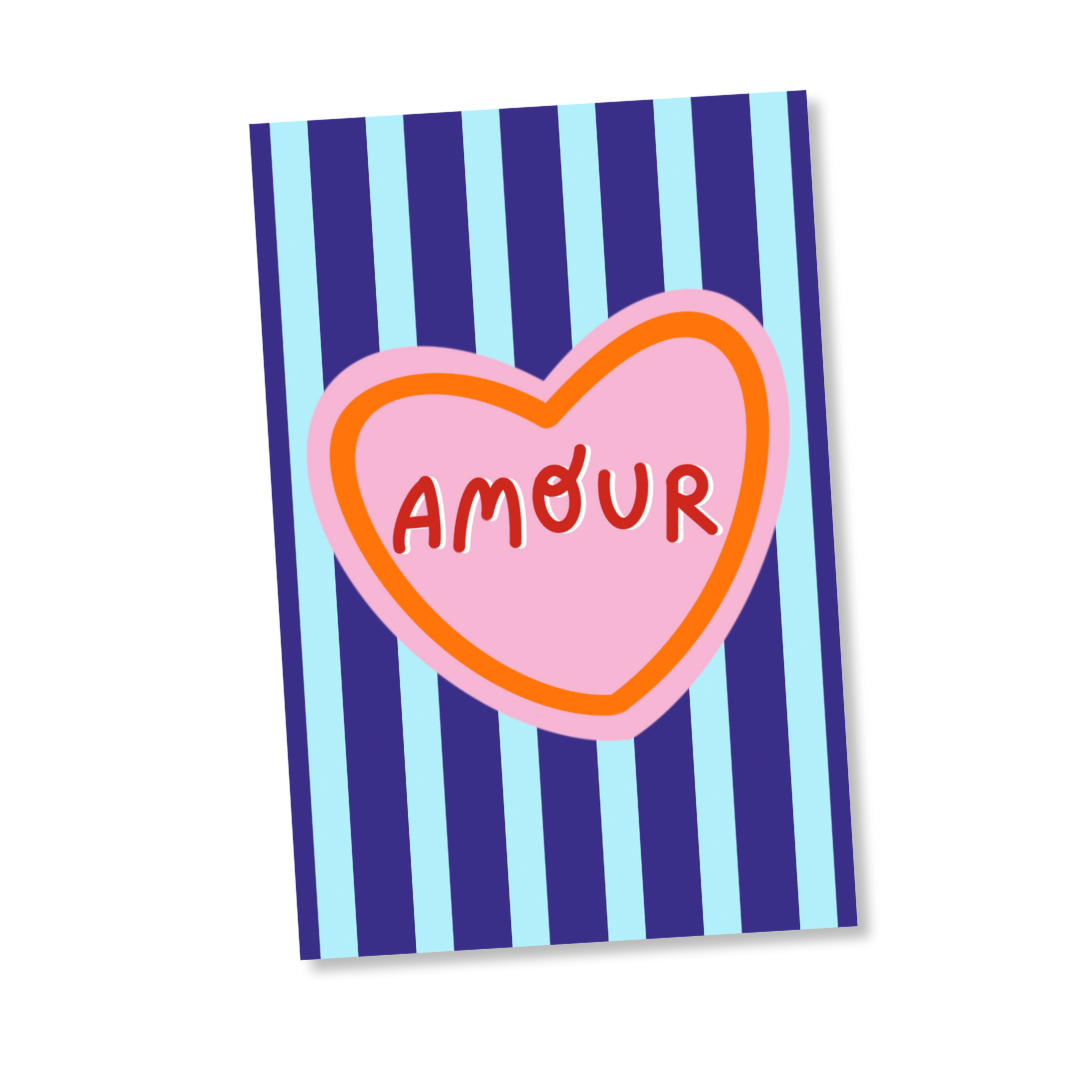 Carte Amour & Rayures